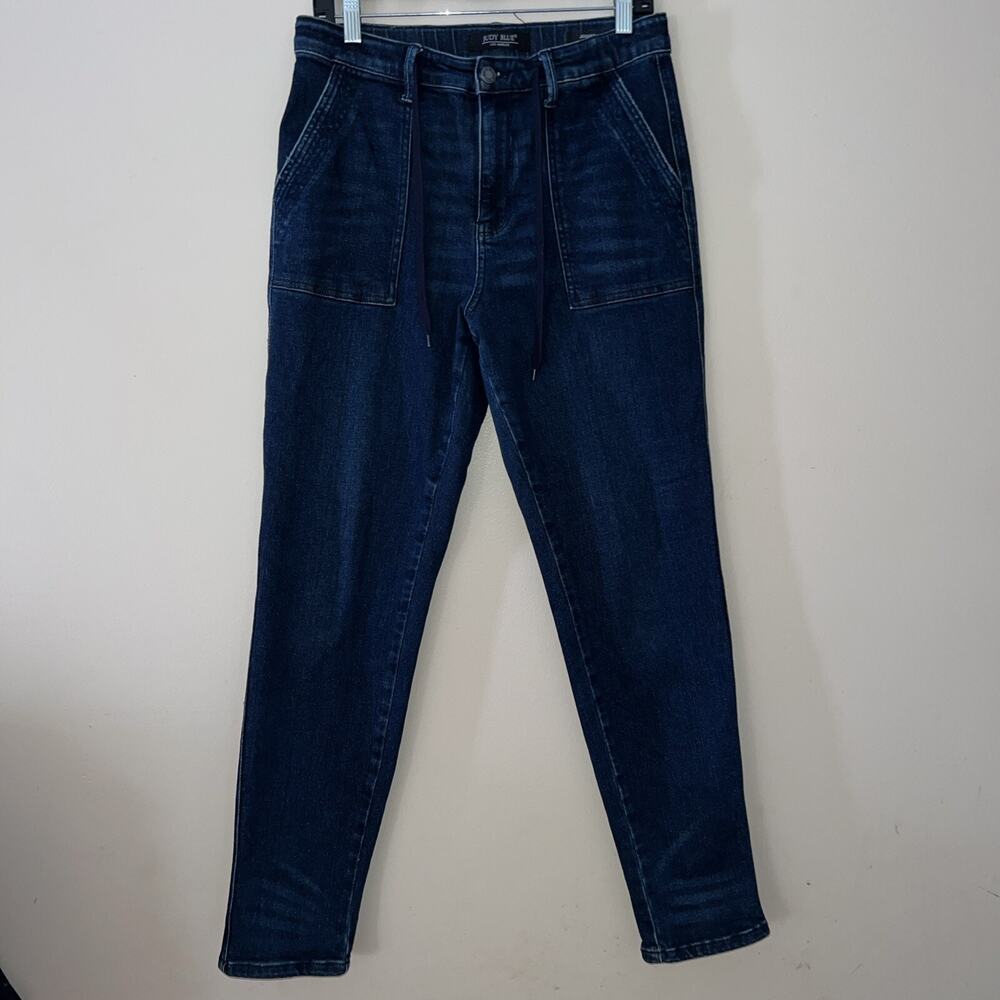 Judy Blue Jeans Women's 9 / 29 Blue High Rise Jogger Stretch Dark Wash Denim